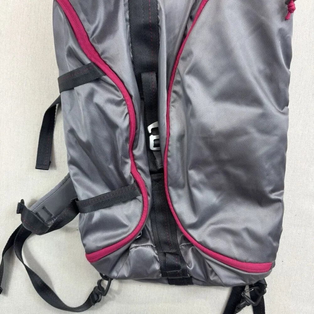 The North Face Gray Pink Daypack Backpack Laptop Hiking School Travel Unisex